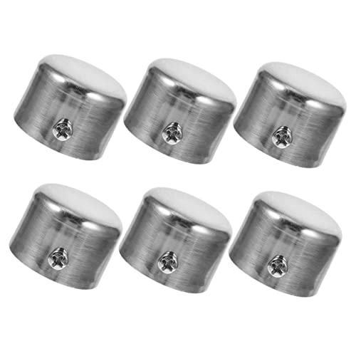 Beavorty 6pcs Decorative Curtain Rod Finials Metal End Caps for Curtain Rods Easy Installation Unique Design for Home Decor