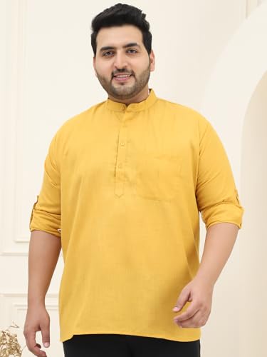 Image of SOJANYA Plus(Since 1958), Men's Cotton Short Kurta