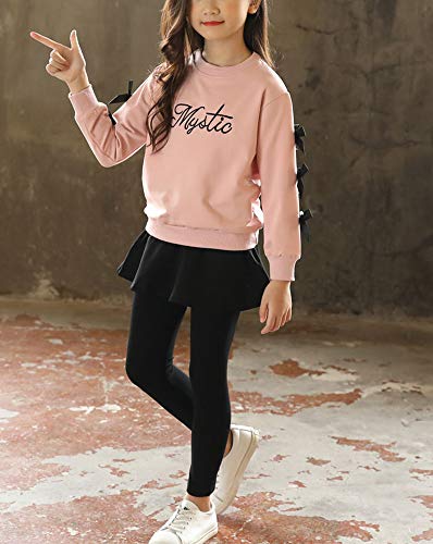 Image of Urtrend Little Girls' Kids 2 Pieces Long Sleeve Top Pants Leggings Clothes Set Outfits