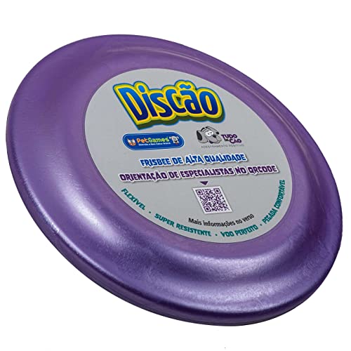 Discão Roxo Pet Games - Brinquedo interativo Frisbee para Cães