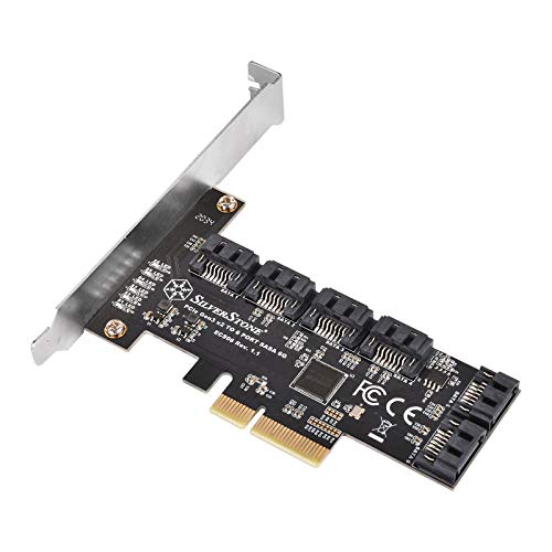 Image of SilverStone Technology ECS06 6 Port SATA Gen3 (6Gbps) Non-RAID PCI Express Gen3 x2 Card, TAA Compliant
