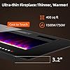 Zionheat 50 inches Electric Fireplace-Wall Fireplace for Living Room-Fireplace Freestanding/Inserts/Wall Mounted with Remote Control, Timer, Dimmer, 12 Flame Colors, 750/1500W, Ultra Thin #1