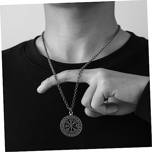Abaodam 3 Peças Colar Viking Odin Colares De Corrente Masculina Colares Retrô Pescoço Joias Presente