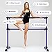 LDAILY Ballet Barre Portable for Home or Studio, Height Adjustable Ballet Bar for Stretch, Pilates, Dance or Active Workouts, Double Dance Bar for Kids and Adults (Purple)