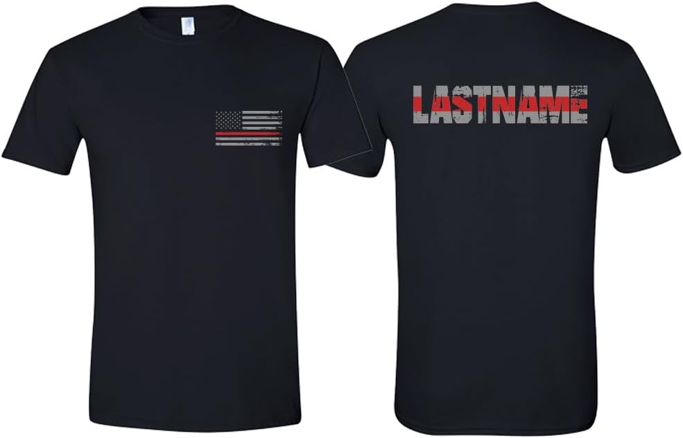 Personalized Firefighter Shirt for Men and Women Custom Fire Department Shirts Fire Rescue Shirt with Name Firefighter Gifts