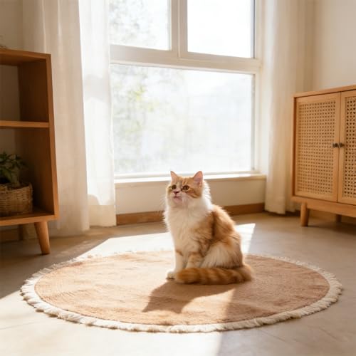 Alfombra rascadora para gatos 47.2 in lavable miniatura 1