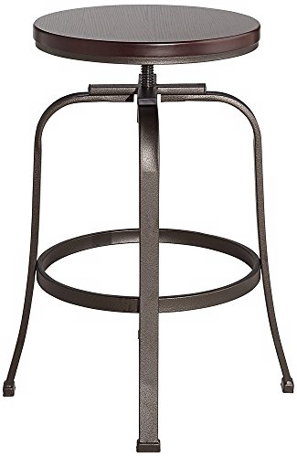 image for Elm Lane Radin Hammered Bronze Metal Swivel Bar Stool Brown 29