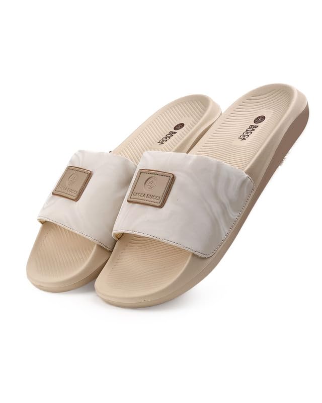 Image of Bacca Bucci Hologlide Men's Comfort Slides | Cushioned EVA Footbed | Anti-Slip Sole | Lightweight Everyday Sliders