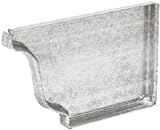 Amerimax 15206 4' Right Galvanized Steel Gutter End Cap