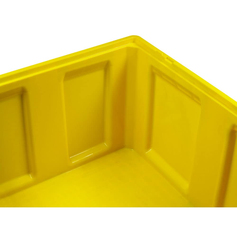 Logiplast Palettenbox mit Deckel LxBxH: 1200 x 1000 x 790 mm geschlossen mit 3 Kufen in gelb