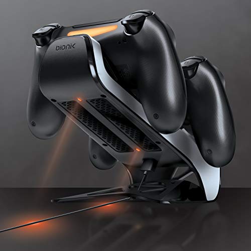 Bionik Power Stand Ps4 Controller Charger: Compatible With Playstation 4, Store And Fast Charge 2 Wireless Dualshocks, Back Lit Status Indicators, Power Adapter Included #TOP5