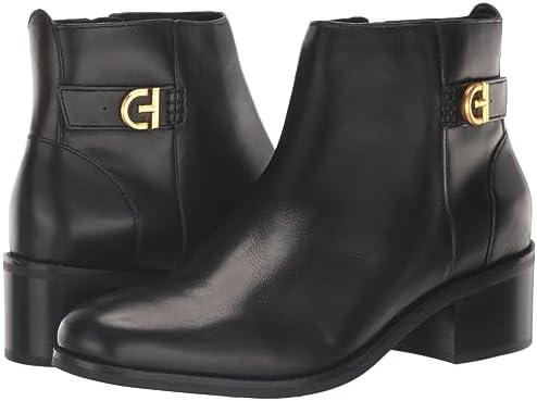Cole Haan Women's HOLIS Buckle Bootie Ankle Boot, Black Leather, 7 | Image 6