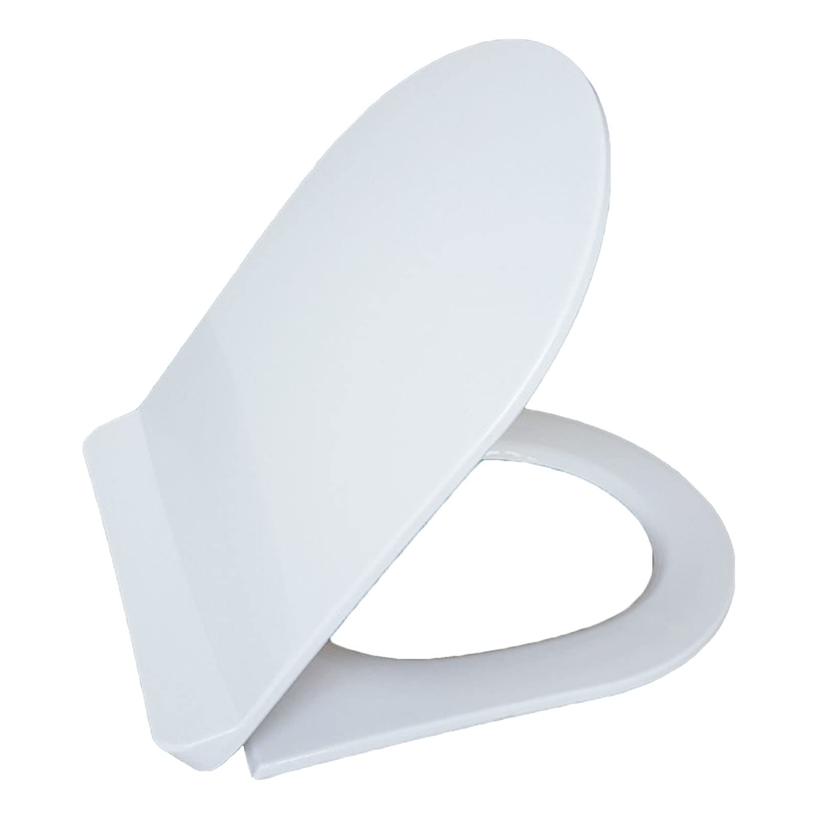 Dxpsxjl E Whit Elongated Toilet Seat, Asy Install Hinges Fits Oval Toilets, Adjustabl, Lightweight, Durabl, Portabl, User-Friendly, Compact, Soft, Clos, Cover