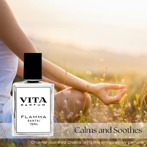 Vita Parfum Sandalwood Perfume Oil, Vegan Cruelty Free Mini Roll On Perfume For Women, Parfum For Women - Oil Perfume In Flamma Santal Scent, 15Ml #TOP4