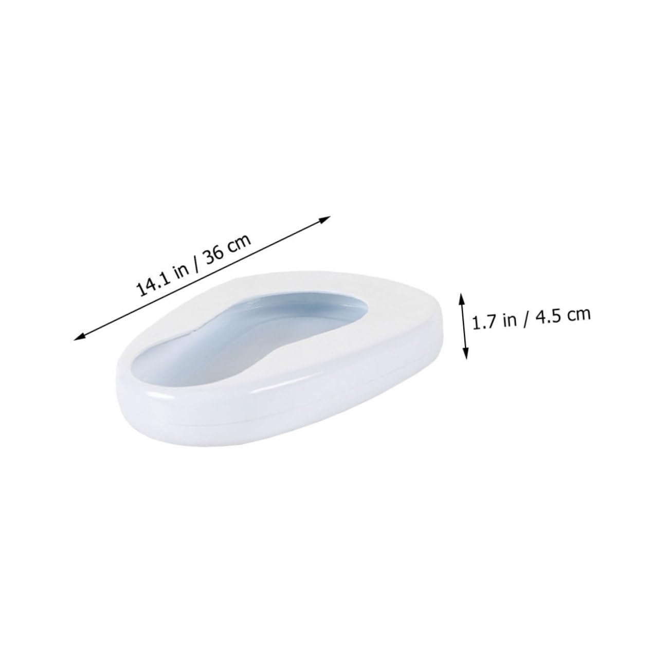 HAPINARY Toilet Urinal para Patient Portable Seat Men Bedridden Bed Pan Smooth Urinal Bed Pans for Bedridden Elderly Bedpans Pacientes Man Saucepan with Lid Pot Elderly Pee Pan Enamel White
