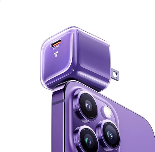 Image of TORRAS Low Temp 30W USB C Charger Block for iPhone 16 Pro Max /15 /14 /13【Heat-Free Ensure Security】【2024 GaN PD3.0 Compact】 Type C Charger Fast Charging for iPhone 16 /15 /Samsung /AirPods 4 /iPad..Purple
