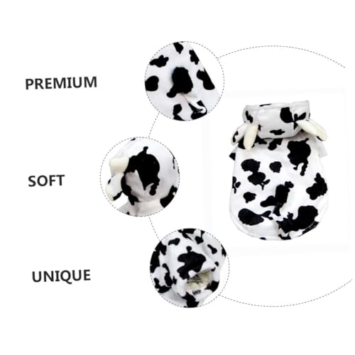 Disfraz de vaca para perro pequeño talla M blanco miniatura 7