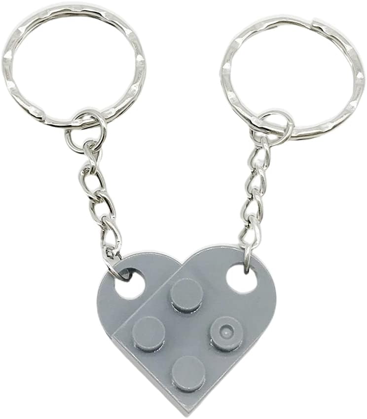 Yngh カップルハート型キーホルダー キーリング ハート型 ビルディングブロックキーホルダー ハート型ペンダント キーホルダー カップル 便利なストレージ 耐久性 色選択可能 1ペア Cafe Du Jardin Com