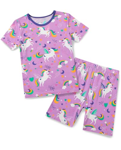 babee Reshinee Bamboo Viscose Toddler Girls Kids Pajama Sets Short Summer Cool Snug fit Sleepwear Pjs 2pcs Set