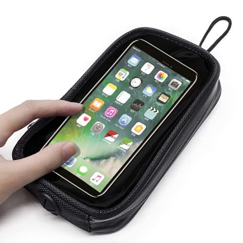 YilinkMart Motorrad Tanktasche, Handyhalterung Für Fahrrad Und Motorrad Magnetische Handyhalterung Universal Handyhalter Tasche Mit Transparentem Fenster Wasserdicht Tankrucksack, 18 * 10 * 3cm