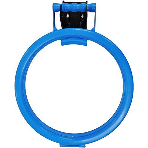 Hillbrush HH3B Commercial - Aro para bolsas de polipropileno con soporte de pared de 120 mm, color azul