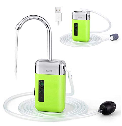 ZenCT アウトドアポンプ 充電式 ウォーターポンプ エアーポンプ 給水ポンプ LEDライト付き センサー感知スイッチ付き 電動式 一体化 新型 簡易式水栓 水などのくみ上げ 排水に 釣り/水槽/活かし輸送などに CT117