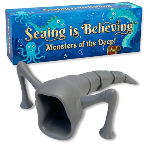 Seaing is Believing™ Sea Eater Abyssal Cryptid Figurine – Giant Leviathan Sea Monster Collectible – 1997 Deep Sea Mystery Statue – Waterproof Submersible Nautical Decor for Aquarium, Bath, or Office