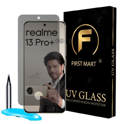 Image of FIRST MART Military-Grade Privacy Tempered Glass for Realme 13 Pro Plus /Realme 13 Pro - 9H Hardness, Edge to Edge, Bubble-Free, Anti-Spy, Anti Peeping [1 Pack]