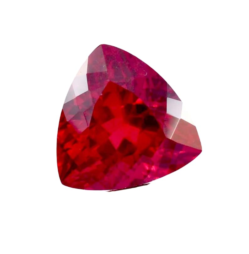 Rubis naturel 13mm forme trillion pour remplacer une pierre ou réparer un bijou