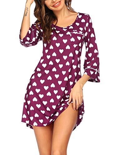 Ekouaer Sexy Pajamas Dress Gifts for Women Victorias Secret Nightshirts Sleep & Lounge Boyfriend Night Shirts