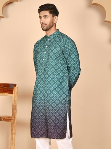 Image of Jompers Men's Ombre Pure Cotton Straight Kurta