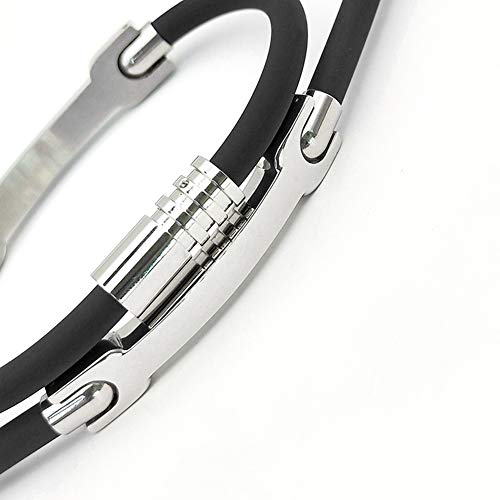 ISAKEN Anion Armband Antistatik Armband für Damen und Herren, Silikon Antistatisches Handgelenksbänder Armbänder, Beseitigt Statische Negative Ionen Wasserdicht Handschlaufe Gesundheitspflege Armband