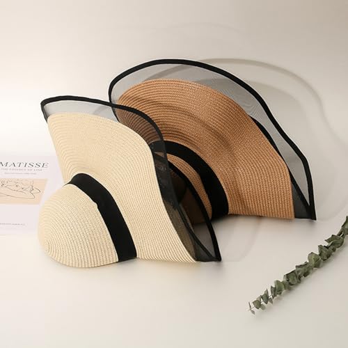 Sombrero de paja panamá ala ancha para hombre y mujer miniatura 3