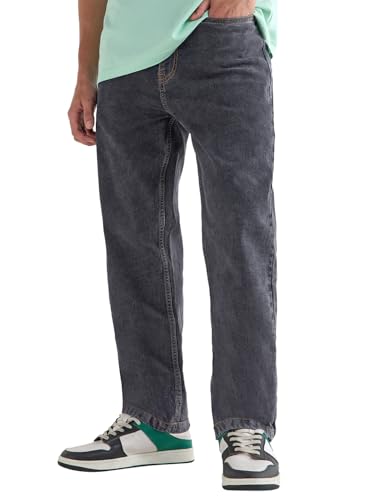 Image of Bewakoof Men's Slim Straight Fit Jeans