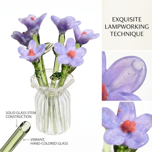 Mini fleurs en verre pour embellir votre espace de travail et centres de table - 4