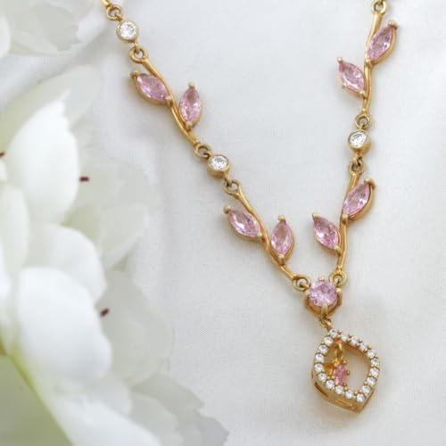 Image of ZAVYA 925 Sterling Silver Leaf Gold Plated Necklace | Gifts For Women And Girls | With Certificate of Authenticity and 925 Hallmark