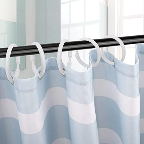 OOTSR Shower Curtain Hooks, 12 Pcs Premium Shower Curtain Rings for Bathroom Shower Rod Curtain, O-Shaped Sliding Shower Hooks