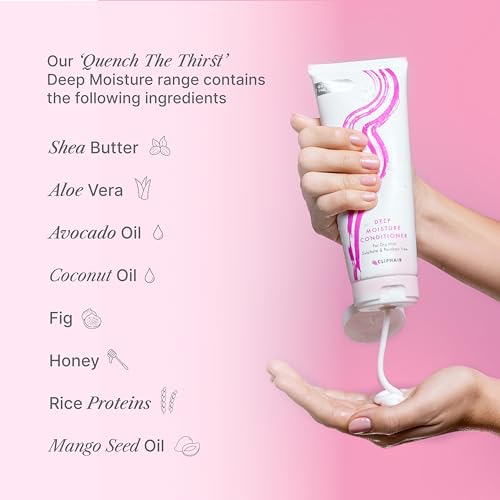 Cliphair Deep Moisture Conditioner for Hair Extensions and Dry Damaged Hair I Sulphate and Paraben Free Hair Extensions and Dry Hair Conditioner 8.45 Fl Oz - Image 6
