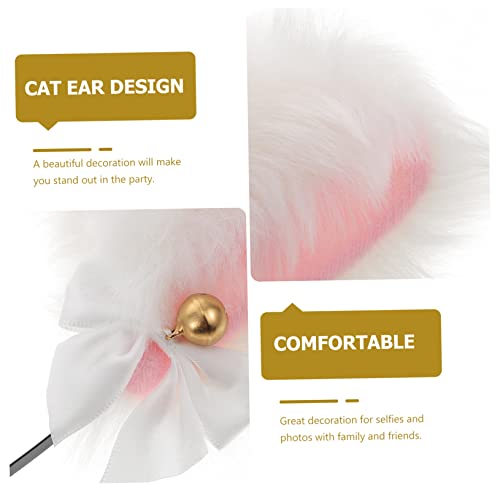 USHOBE 1 Conjunto Sino Gargantilha Fitas De Cabelo Para Meninas Fantasias De Halloween Coelho Preto