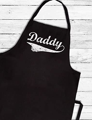 Tstars Dad Apron Daddy Gifts From Daughter Son Bbq Grilling Cooking Aprons For Men One Size Black #TOP3