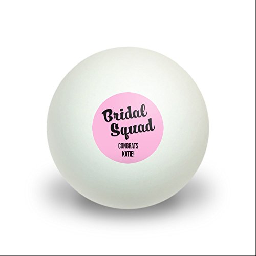 Graphics and More Personalized Custom Bridal Squad Wedding Marriage Bachelorette Black Pink Novelty Table Tennis Ping Pong Ball 3 Pack