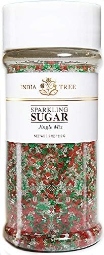 India Tree Mix Sparkling Sugar, Jingle, 7.5 Ounce