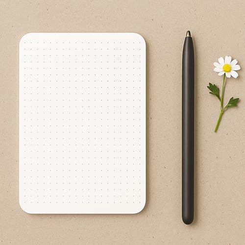Bloc-notes A6 grille à pois pour planification de projet, carnet de croquis et notes de bureau - 2
