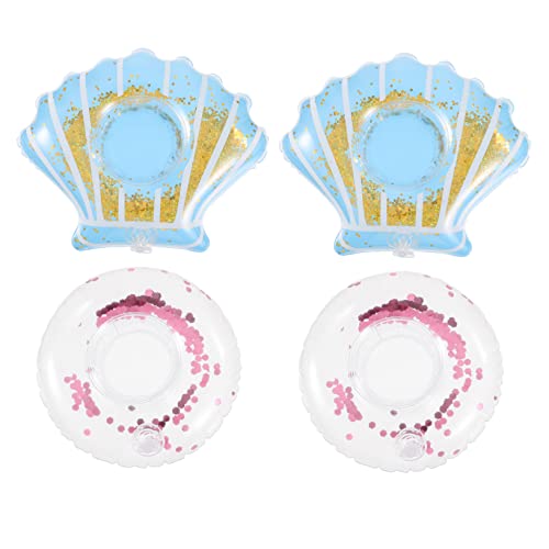 BESPORTBLE 12Piezas Juguete Inflable de Fiesta de Piscina Soporte Bebidas de Aire y Celebraciones Colores Aleatorios de Almacenar y Transportar