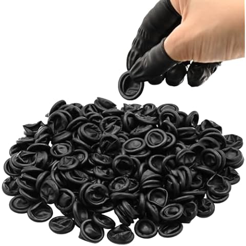 Finger Cots 100g Latex Finger Protectors Disposable Finger Gloves Finger Condom for Cleaning, Semiconductor, Crafting, Painting, Beauty Industrial Apply. (Approx.220 PCS M) Cover