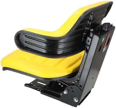 Seat Assembly - Grammer Style Vinyl Yellow fits John Deere 820 830 1020 1530 2020 2030 2040 2140 2155 2240 2350 2355 2440 2550 2555 2640 2750 2755 2940 2950 2955 AL68099 TY24763 fits Seats & Cushions