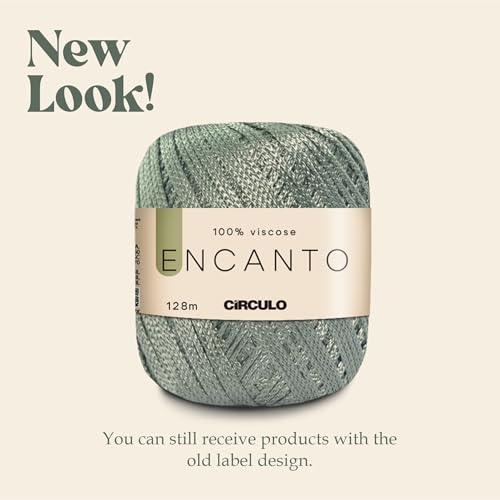 Image of CIRCULO Encanto Yarn 100% Viscose - Luxury & Shine - Light Worsted Weight Yarn - 140 yds, 3.52 oz - Color 7650 - Almond