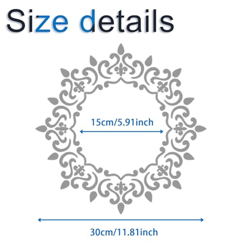 Image of INCREWAY 1Set Mirror Wall Stickers Decor Acrylic 3D Flower Decorative Mirrors Stickers Removable Wall Art Decals for Home Living Room Bathroom