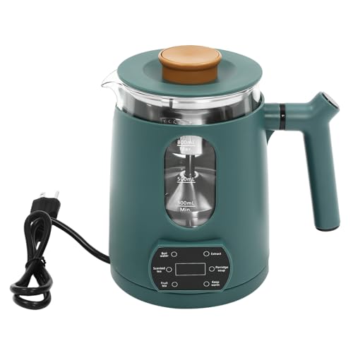 Tetera eléctrica pequeña 0.8L acero inoxidable con control de temperatura miniatura 1