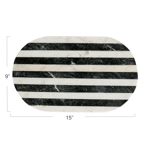 Tabla de cortar de mármol negro y blanco Bloomingville miniatura 2